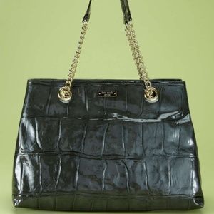 Kate Spade Maryanne Tote Patent Croc, Graphite